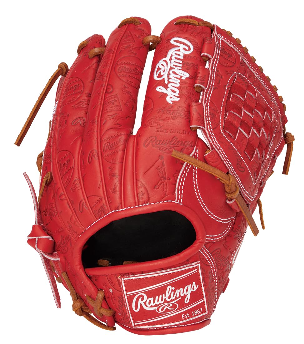 

Rawlings HOH RETRO STAMP Baseball Glove inches All-Around (GR6HSN65) - Scarlet, 11.75 (Right-handed throw) яскраво-червоний