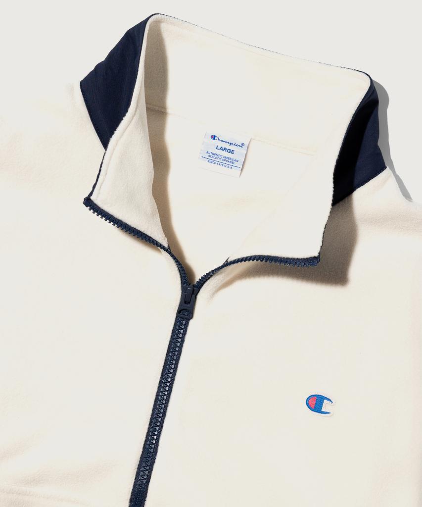 Champion Heritage Polartec Loose Fit Half Zip Fleece Ecru