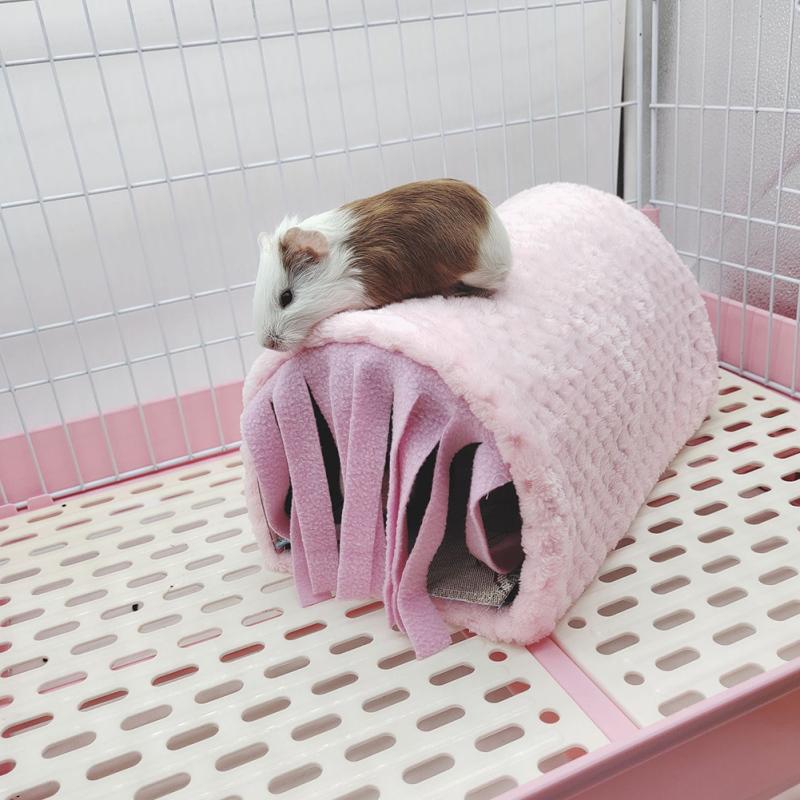 

Туннельное гнездо с кисточками для мелких животных, многофункциональный проход, убежище, дом для хомяка, Гвинеи