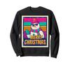 Merry Christmas Snowman Vintage Retro 80s Christmas Sweatshirt