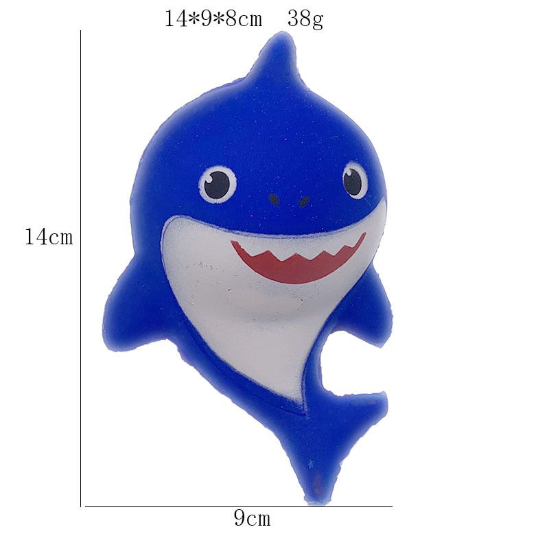

Baby Squishy Shark A Simulated Pu Slow Rebound Adult Children Decompression Toy 14*9cm/5.51*3.54in синій