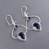 London Blue Topaz Gemstone Jewelry, 925 Solid Sterling Silver Earrings, Handmade Spiritual Earrings For Wedding Gift
