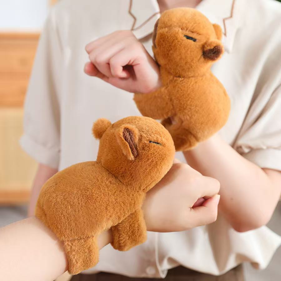 20cm Simulation New Capibala Wristband Stuffed Plush Toy Cartoon Anime Cute Pillow Cushion Children's Birthday Gift Fun Doll