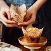 50 Pcs Retro Newspaper Style Baking Cups Cupcake Liners For Wedding Birthday Party Bakeware Paper Cups
