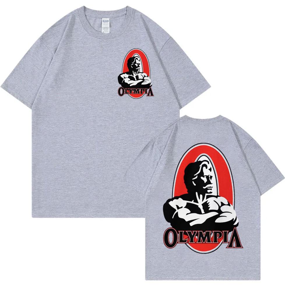 Olympia Fitness Graphic T Shirts High Quality Fashion Oversized Tshirt Men Women Casual Cotton Short Sleeve Tshirts Streetwear
