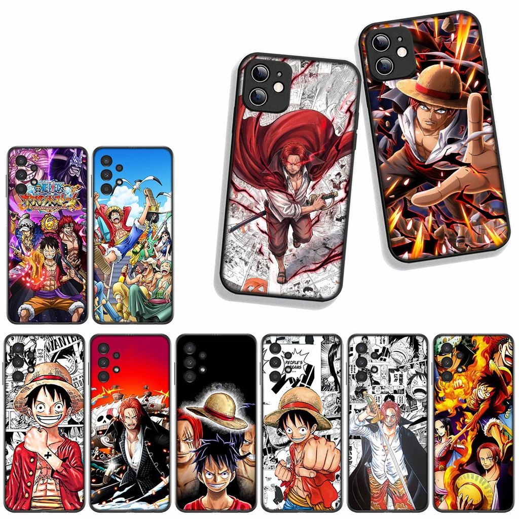 for Xiaomi Redmi Note 14 12 13 ProPlus A3 Pro Plus 12C 13C 14C 5G Phone Cover Case Red Hair ONE PIECE Shanks Luffy