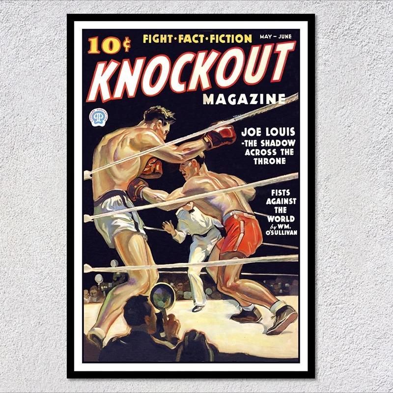 Retro Sports Poster Vintage Travel Wall Art Boxing Rugby Football Basketball Canvas Painting Pictures For Home Decoration