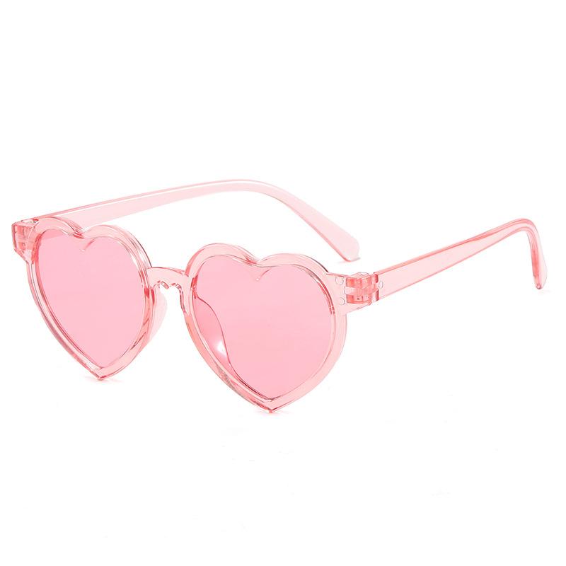 

Trendy Heart-Shaped UV400 Kids Sunglasses, Candy Color Children Shades for Baby Eyewear Toddler Boys & Girls Sun Glasses очистить розовый