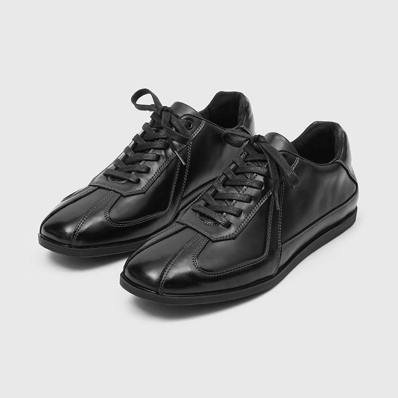 Commuter Derby Shoes British Style Leather Shoes Men'S Trendy Retro Thin-Soled Lace-Up Board Shoes Men'S Women'S Casual Versatile Moral Training Shoes