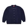 Fischgrät-Strickjacke Marine