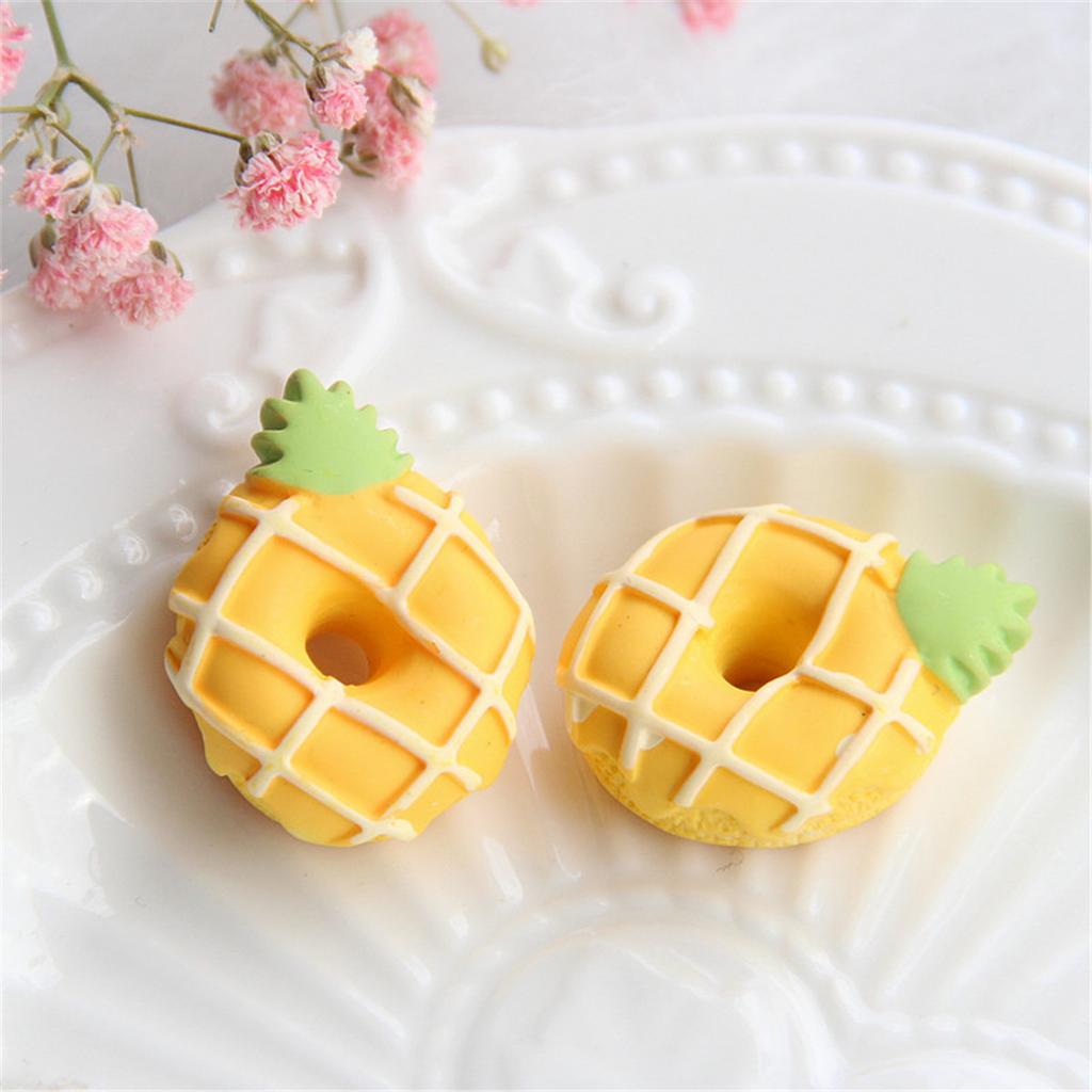 CH10 5Pcs Cartoon Polychrome Mini Donut Beads Jewelry Bulk Beads Make Bracelets DIY Pacifier Chain Jewelry Material Accessories