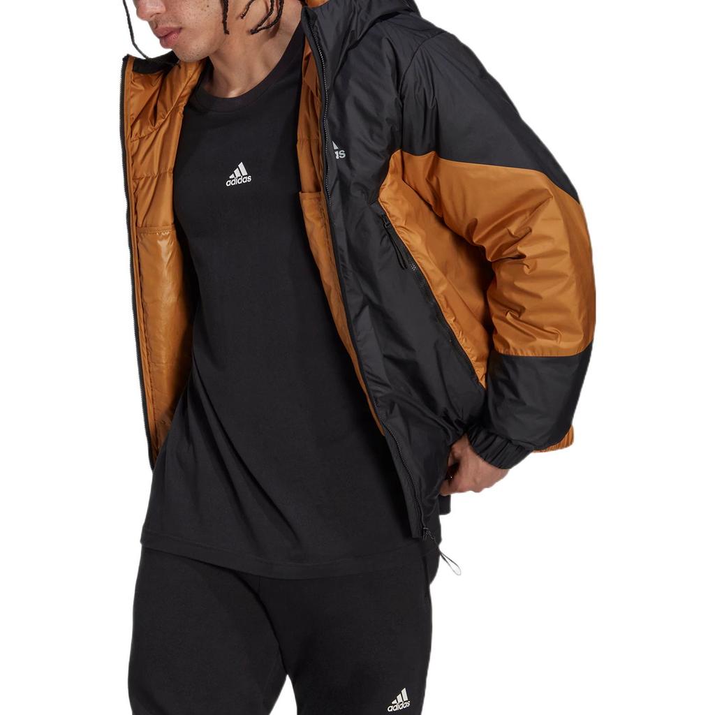 adidas Giacca Piumino con Cappuccio e Zip da Uomo Capispalla Multicolore con Stampa Logo HK6667