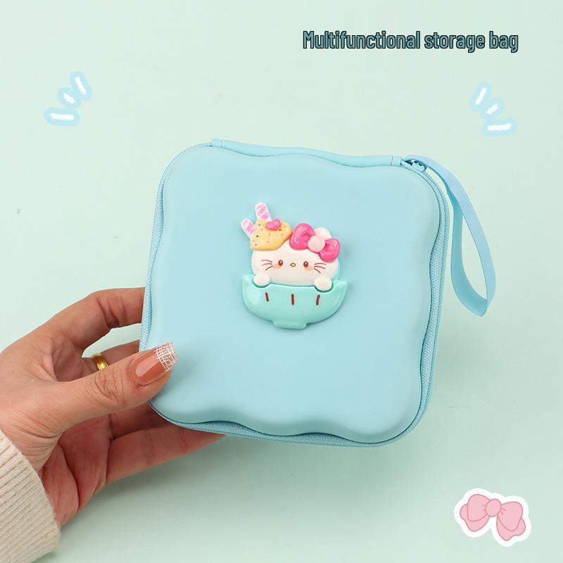 Cute Cartoon Camera & Cable Organizer: Portable, Large Capacity Storage Bag