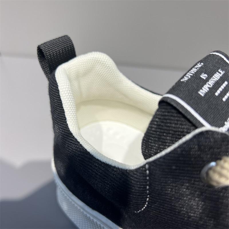 Trendy Tie-dye Canvas Shoes Thick Sole Men's Casual Single Shoes Lightweight Large Size Students Commuting for Class Men's Shoes