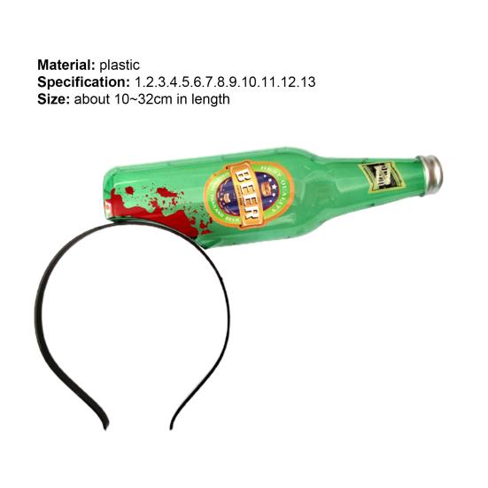 Halloween-Grusel-Stirnbänder, hohe Elastizität, verschleißfest, Kostümzubehör durch den Kopf, Halloween-Grusel-Zombie-Axt-Scheren-Stirnband für Festivals