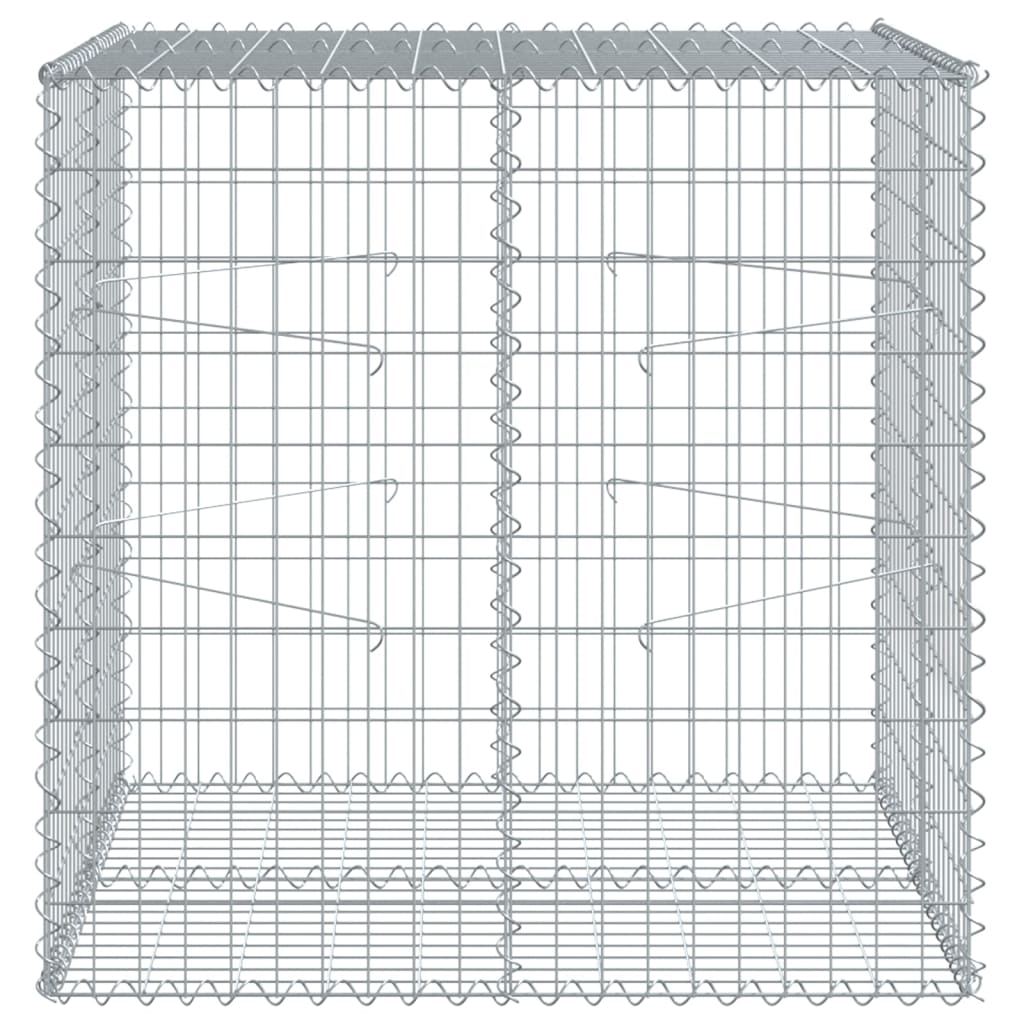 Gabion with Lid 100x100x100 Cm Galvanized Iron