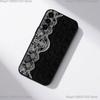 Vintage Lace Phone Case For Samsung S25,S24,S21,S22,S23,S30,Ultra,S20,Plus,Fe,Lite,5G Black Cover