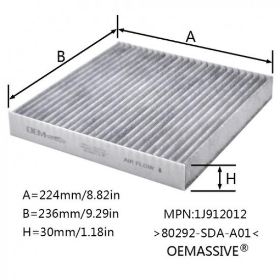 Pollen Cabin Air Filter CF10062 For Honda Passport Pilot Ridgeline Accord Civic