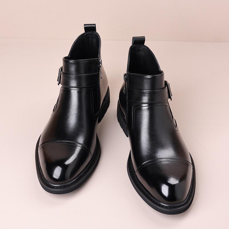 Men’s Genuine Leather Chelsea Boots - Business Formal, Retro British Style, Motorcycle Rider, Short Boots