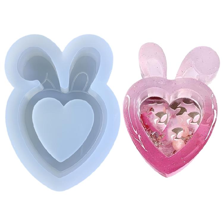 Little Rabbit Ears Keychain Mold DIY Pendant Jewelry Epoxy Resin Crafting Mold