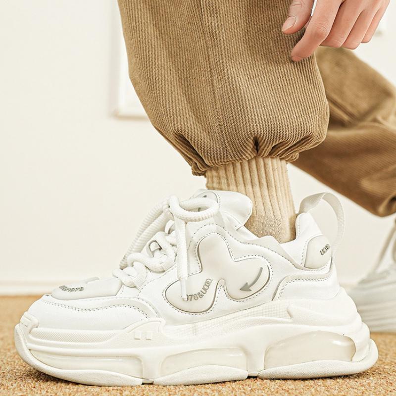 Men's Sports Shoes Height Increase Mens Vulcanized Shoes Thick Sole Outdoor Running Shoes Fashion Lace-up Zapatillas De Hombre