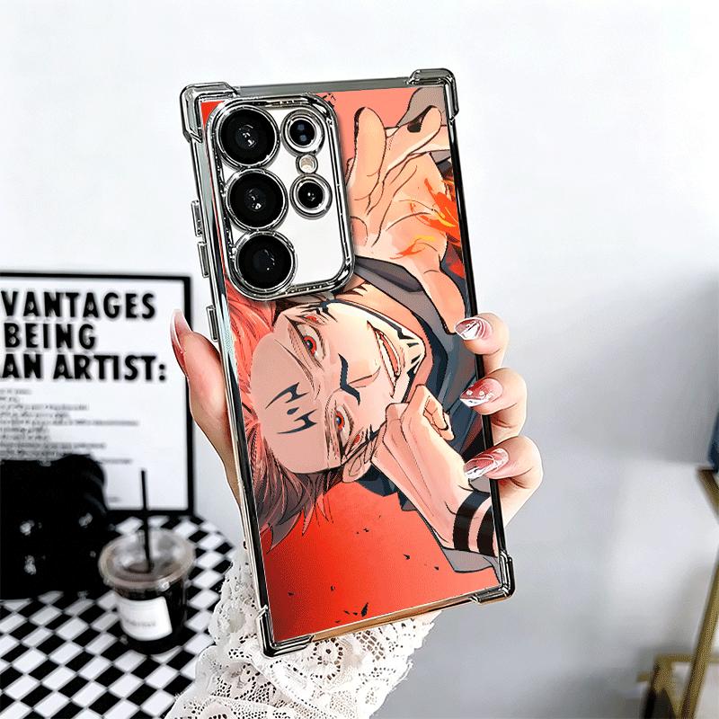 

Japan Anime JUJUSU KAISENS Soft Phone Case For Samsung Galaxy S26 Ultra S25 Edge S24 FE S23 Plus S22 S21 + S20 Plating Anti-Fall Samsung S23 Plus