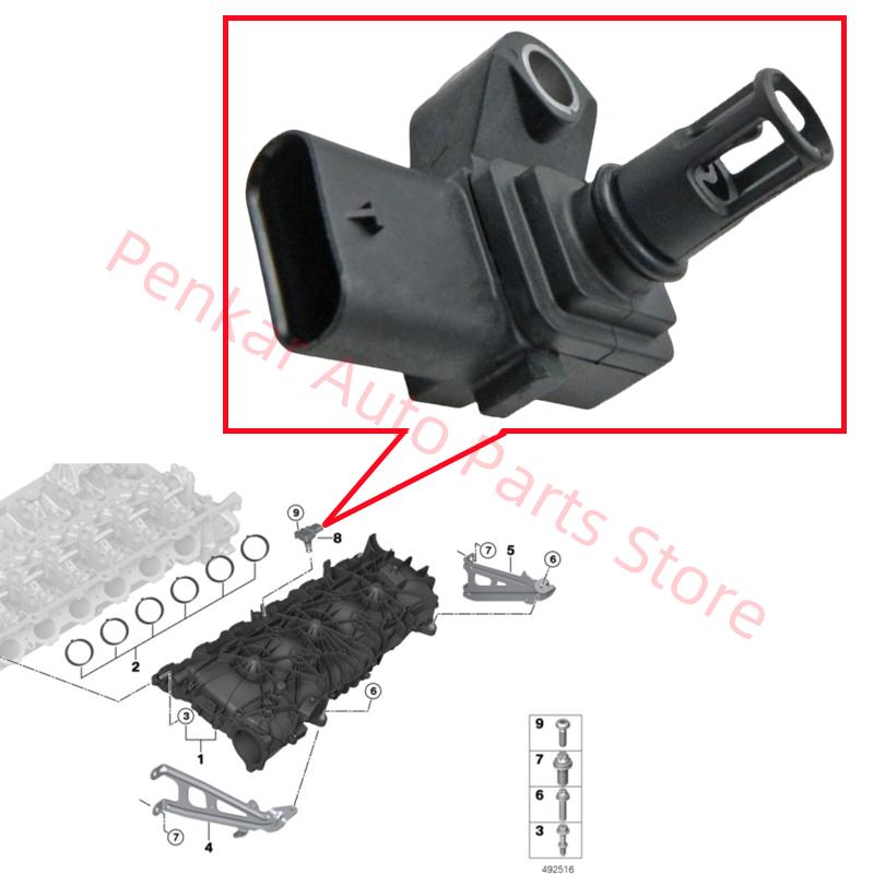 

13628637900 Manifold Absolute Pressure Sensor (T-Map) For BMW F20 F30 F34 F36 G20 G30 G12 G01 G02 X5 G06 X6 G06 X7 G07 B48 B58