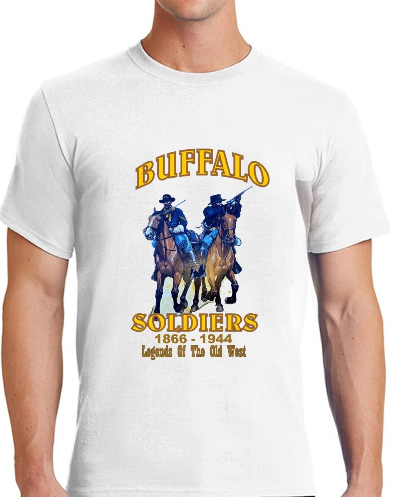 Buffalo Soldiers 9th 10th Cav T-Shirt for Men Apparel Short Sleeve Clothing OOAK 3XL