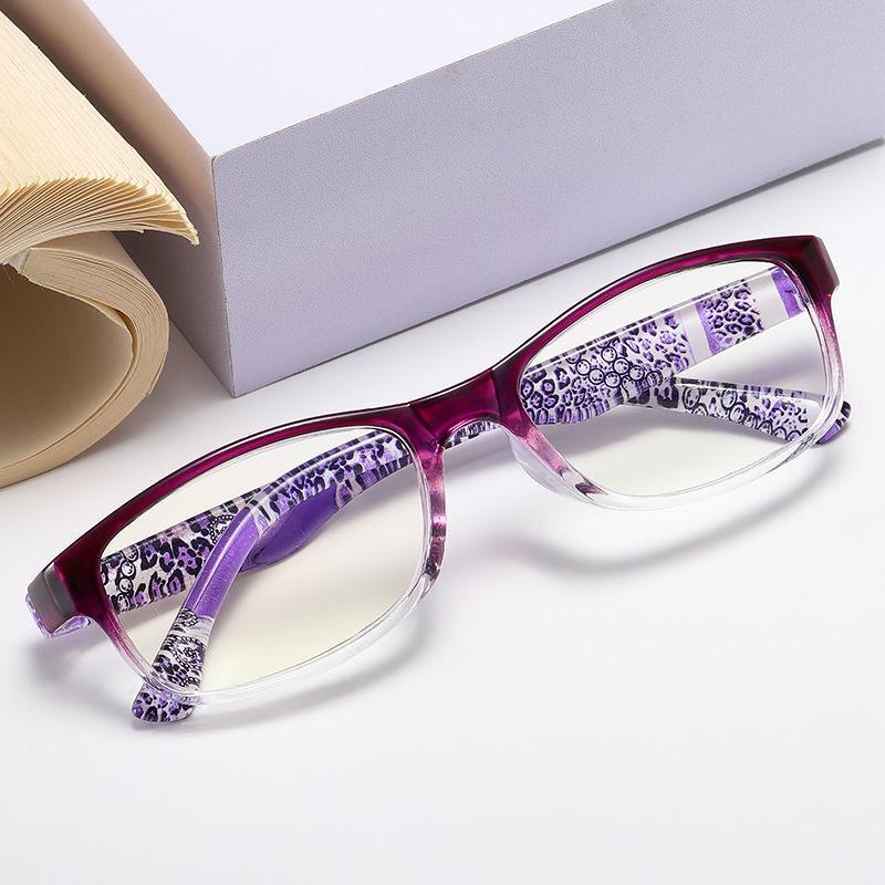 

Очки для чтения унисекс с цветочным узором и смоляной оправой, радиационно-стойкие и высококачественные, модель 8022 150° фиолетовый
