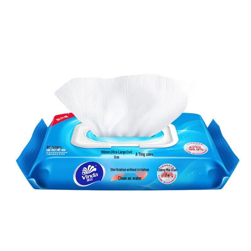 Vinda Antibacterial Unscented Wet Wipes (80 Sheets X 3 Packs)