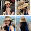 Elegant Ribbon Straw Hat for Women British Style Wide Brim Sunshade Panama Hats Female Lady Outdoor Travel Beach Cowboy Cap