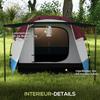 Two Man Two-Room Tent, with Porch and Accessories - Red