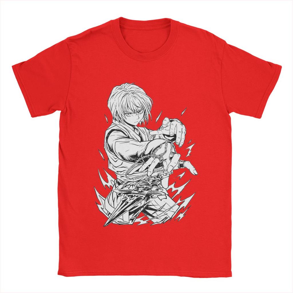 The Chain Of Vengeance Kurapika Hxh Anime Men T Shirt Vintage Tees Short Sleeve Crew Neck T-Shirt Cotton Plus Size Tops