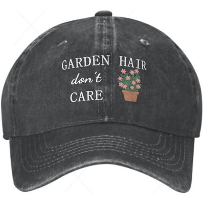 Garden Hair Don't Care Hat Baseball Cap Retro Garden Hat for Women Adjustable Outdoor Gardener Gift for Women