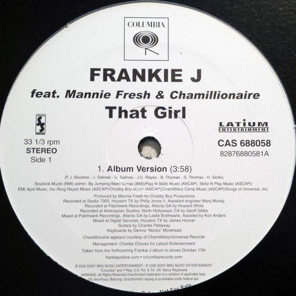 

12inch Record FRANKIE J. - That Girl CAS688058 Columbia 2006 US Soul/Funk Used