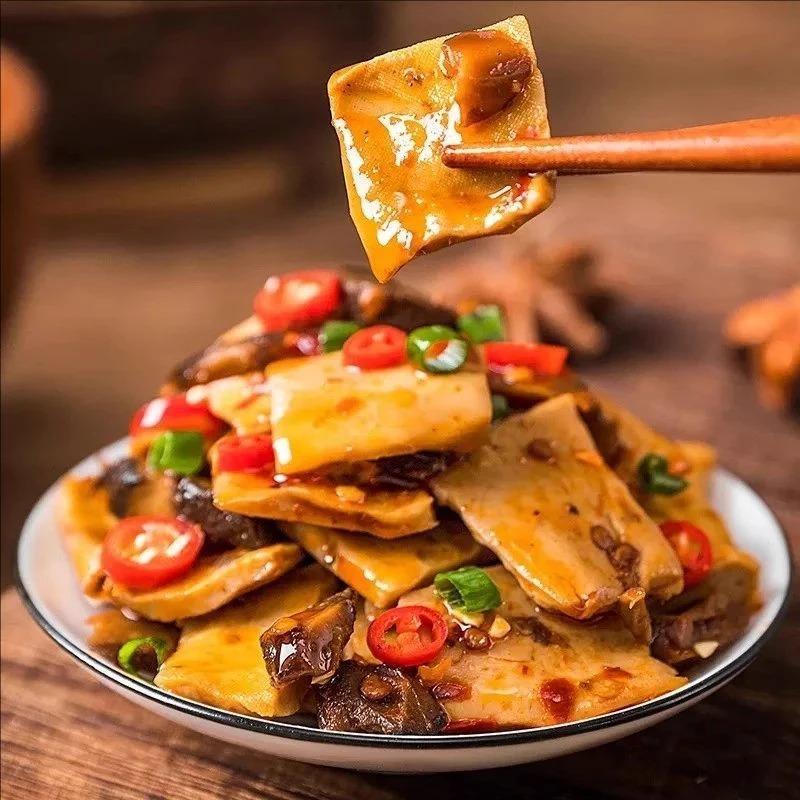 Five-Spice Spicy Shiitake Tofu: Individually Packed Snacks, Perfect for Dorms & Binge-Watching