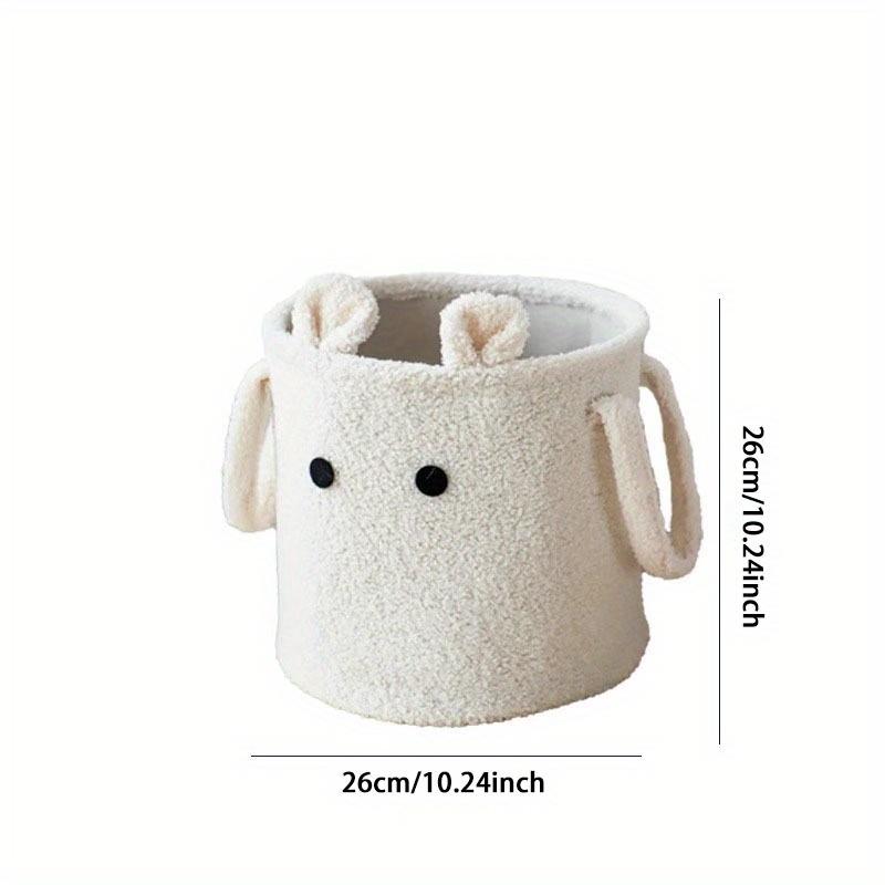 Корзина для белья из шерсти ягненка Игрушки Хранение закусок Органайзер Ручные корзины для грязного белья Плюшевые корзины для белья Органайзеры для мелочей