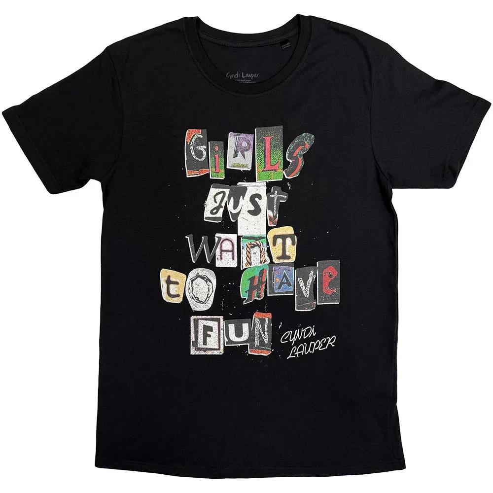 

Cyndi Lauper T-Shirt: GJWTHF Cut Outs (Black) OFFICIAL NEW XL