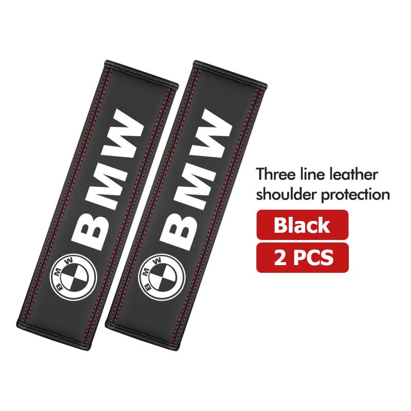 SHEJ3 Car Seat Belt Cover Shoulder Strap Protector Pad Accessories For BMW Performance X1 M3 M6 F01 F02 E34 E36 E60 F10 F20 X6