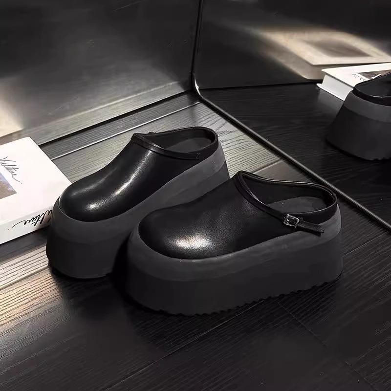 Baotou Half Slippers Women Wear New Spring and Summer Muffin Thick Bottom One Pedal Lazy Sandals