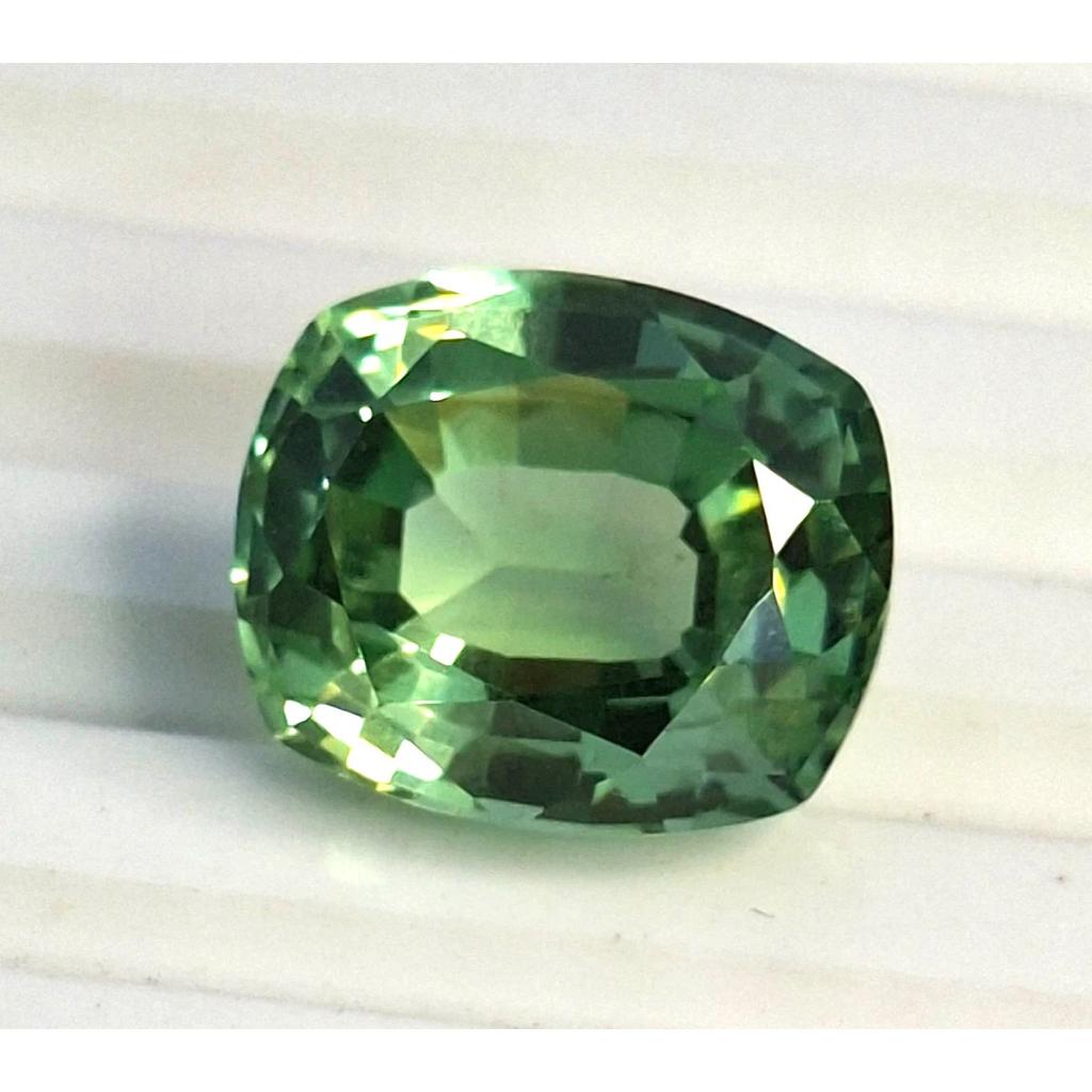 Fabulous Green Sapphire Natural Cushion Cut 10-12 Ct Certified Loose Gemstone