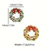 Gyn&Joy Christmas Wreath Gift Brooch Women's Corsage Pin Is Suitable For Festive Wear