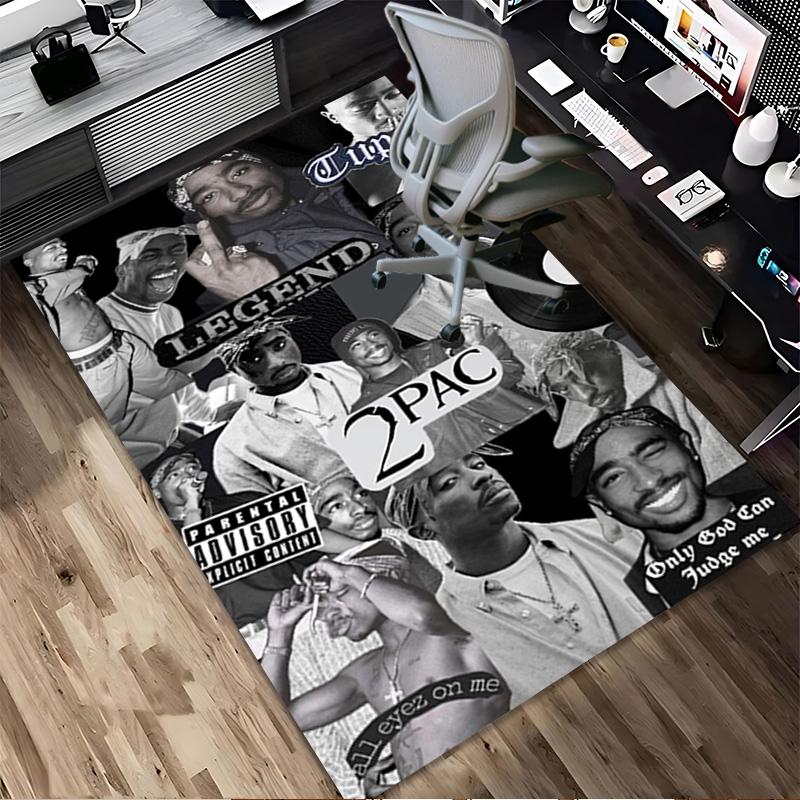 Tupac Collage Living Room Non-Slip Area Rug Soft Carpet for Bedroom Game Playroom Sofa Office Home Decor Doormat Christmas Gift C9211166