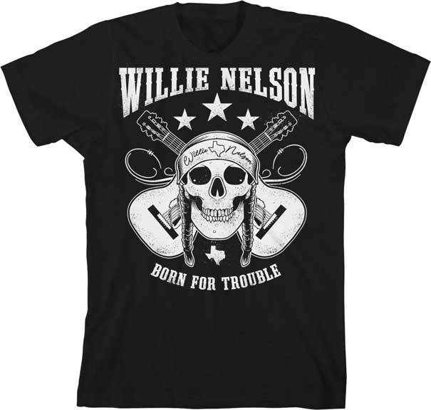 WILLIE NELSON - Born For Trouble - T SHIRT S-M-L-XL-2XL New Official T Shirt