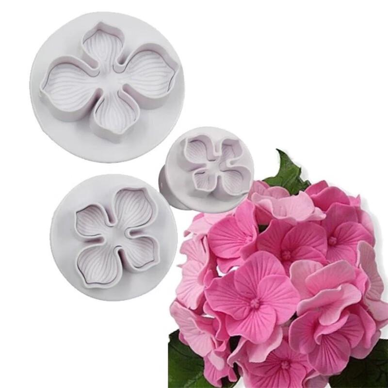 Pabe 3-Piece Hydrangea Embossing Mold Set