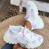 Women's Non-Slip Sneakers - Lightweight Gym Sneakers with Cushioned EVA Insole, Low-Top Lace-Up Design
