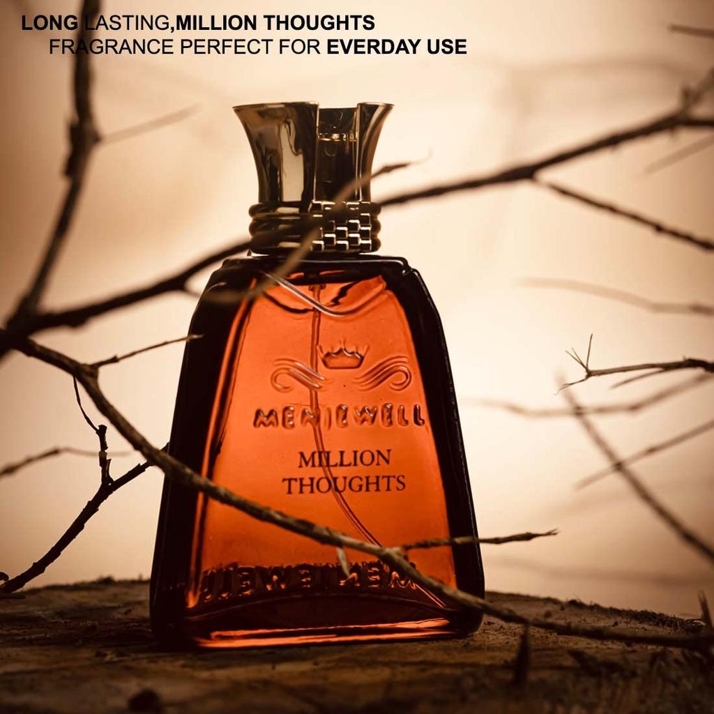 MILLION THOUGHTS Perfume For Men|Premium Luxury Long Lasting Fragrance Spray Eau De Parfum - 100ml (For Men)