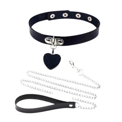 Gothic Harness Frauen Kragen Kette Choker Sexy Pu Leder Kette Anhänger Kragen Choker Halskette Cosplay Zubehör Für Paare