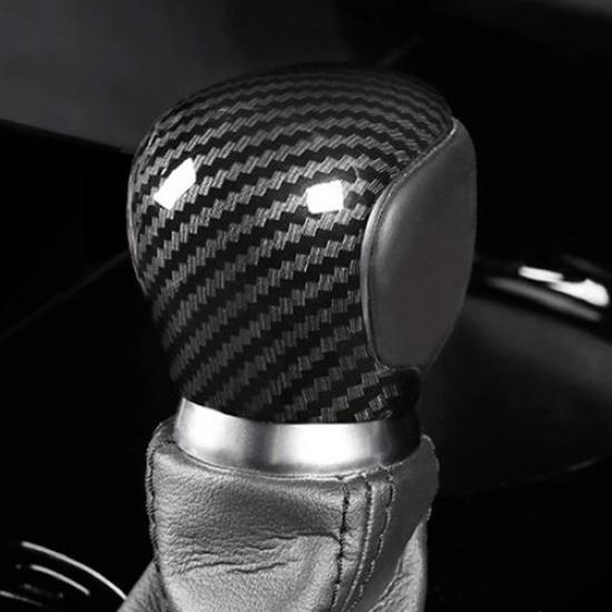 Gear Shift Knob Head Cover Trim Carbon Fiber ABS For Toyota C-HR 2018-