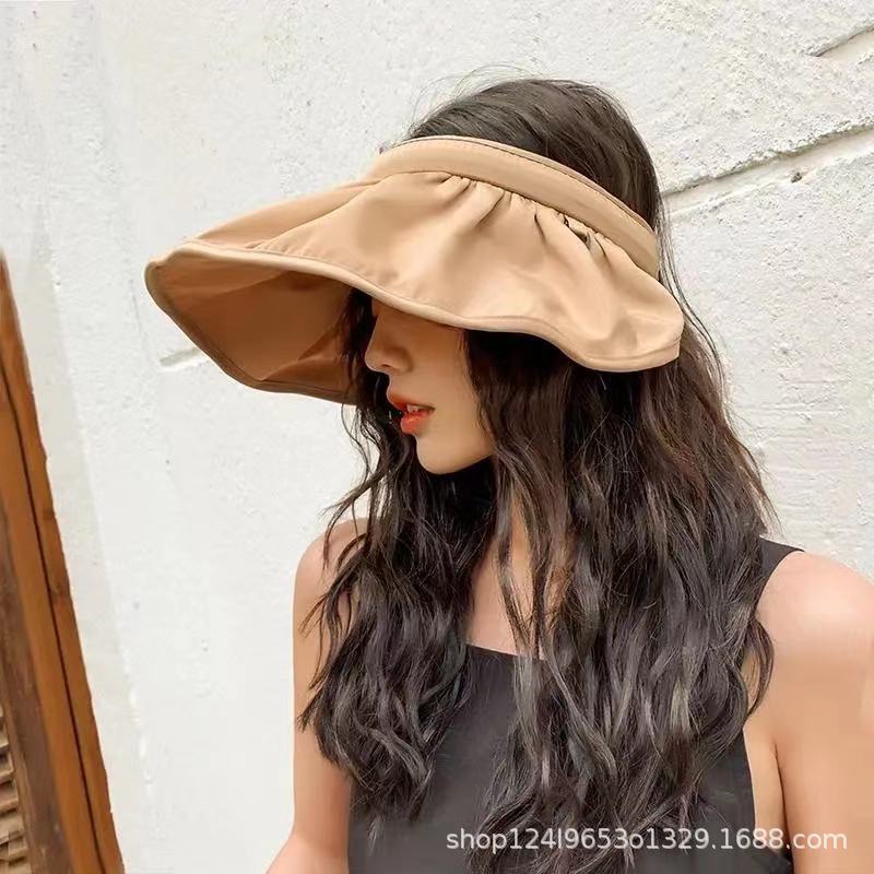 New Shell Hat Headband Hat Summer Sun Protection Face Cover Sun Hat Empty Top UV Protection Sun Hat